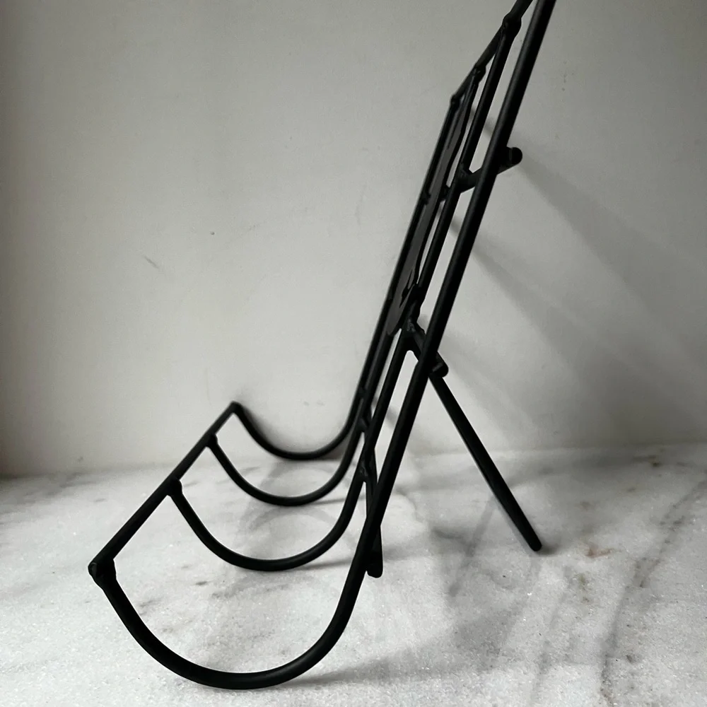 Black metal Cook Book Stand painting holder display with black cat…